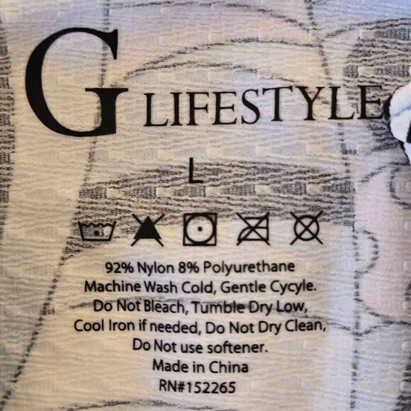 G Lifestyle Womens Abstract Print Ruffle Trim V Neck Top Blouse Multicolor Large - Picture 5 of 10